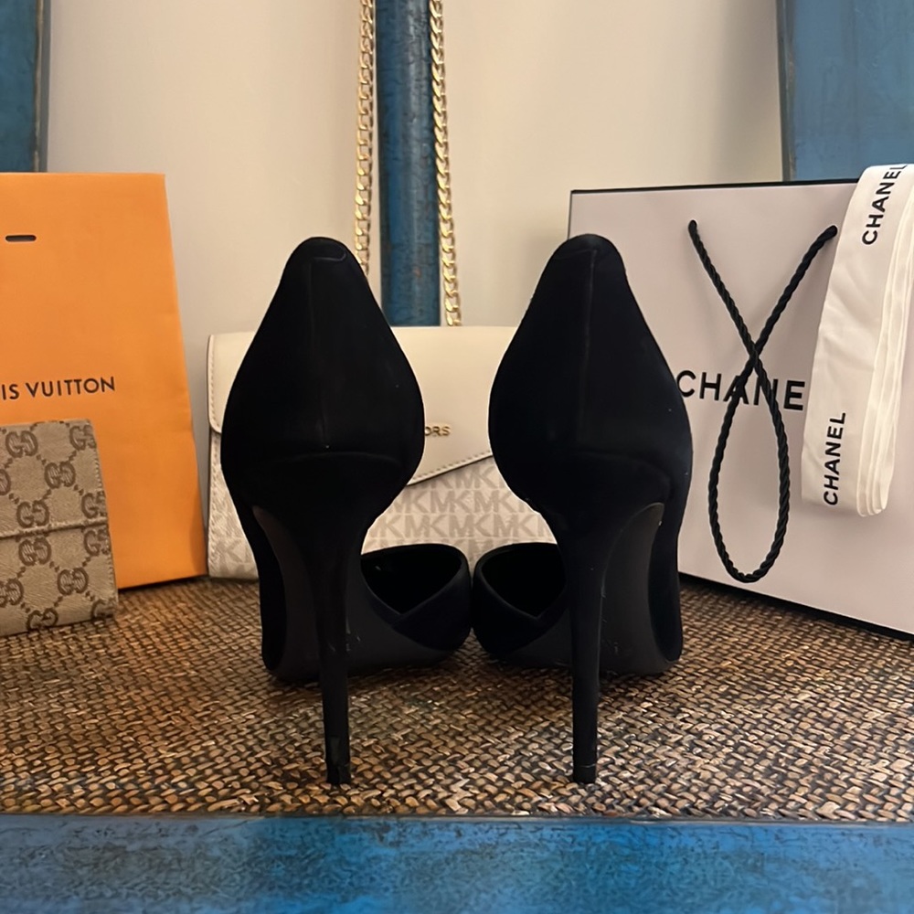 👠 Celine 👠 Black Suede Leather High Heels - Picture 2 of 8